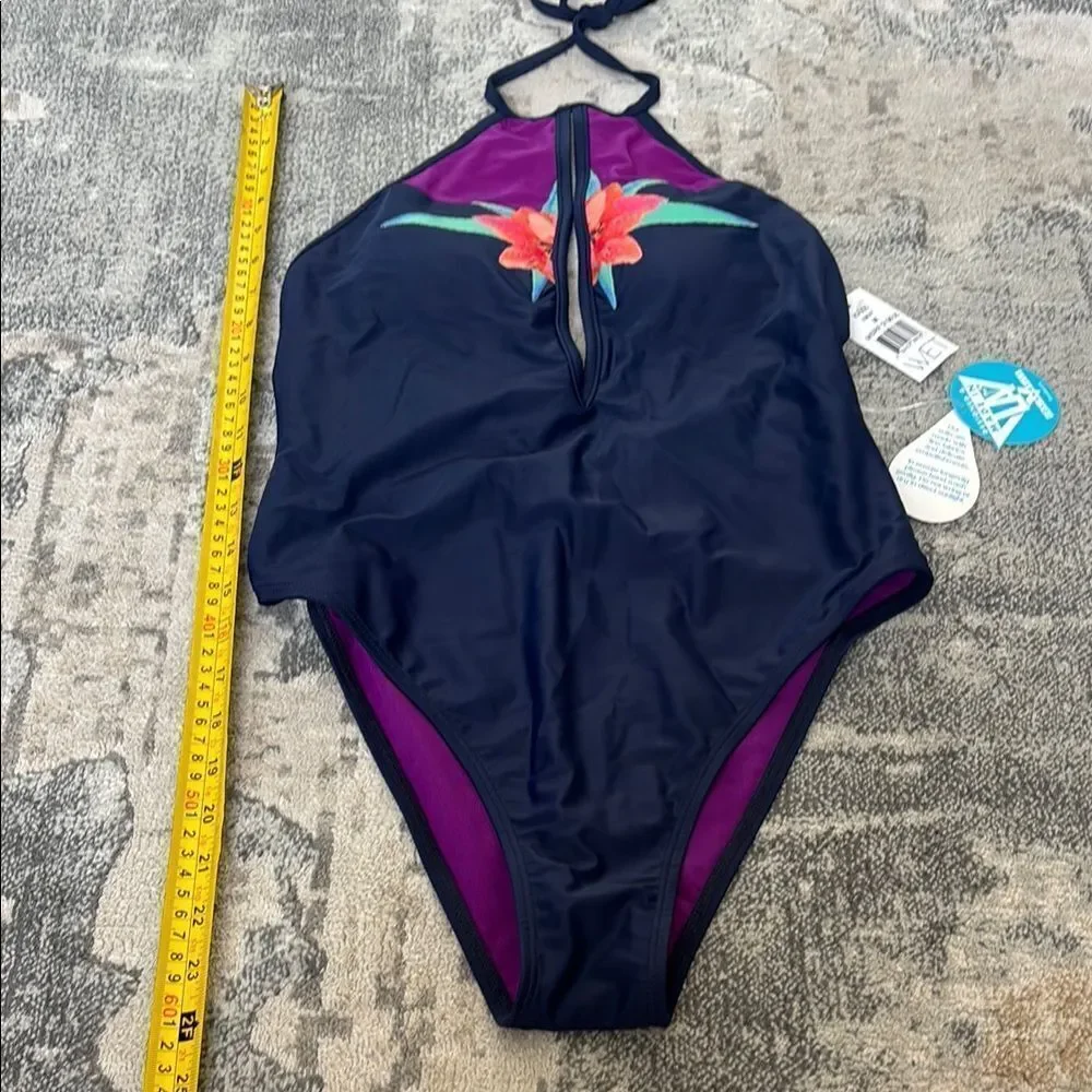 Navy Floral One-Piece Swimsuit